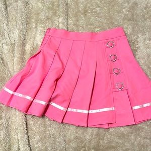 XS SHEIN pink pleated skirt